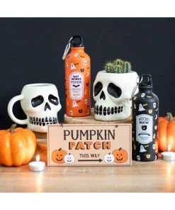 Succubus Halloween Bat Wings Potion Metal Waterbottle Orange