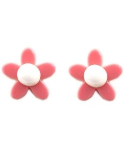 Succubus Jewels Groovy Flowers 60's Earrings Pink New In