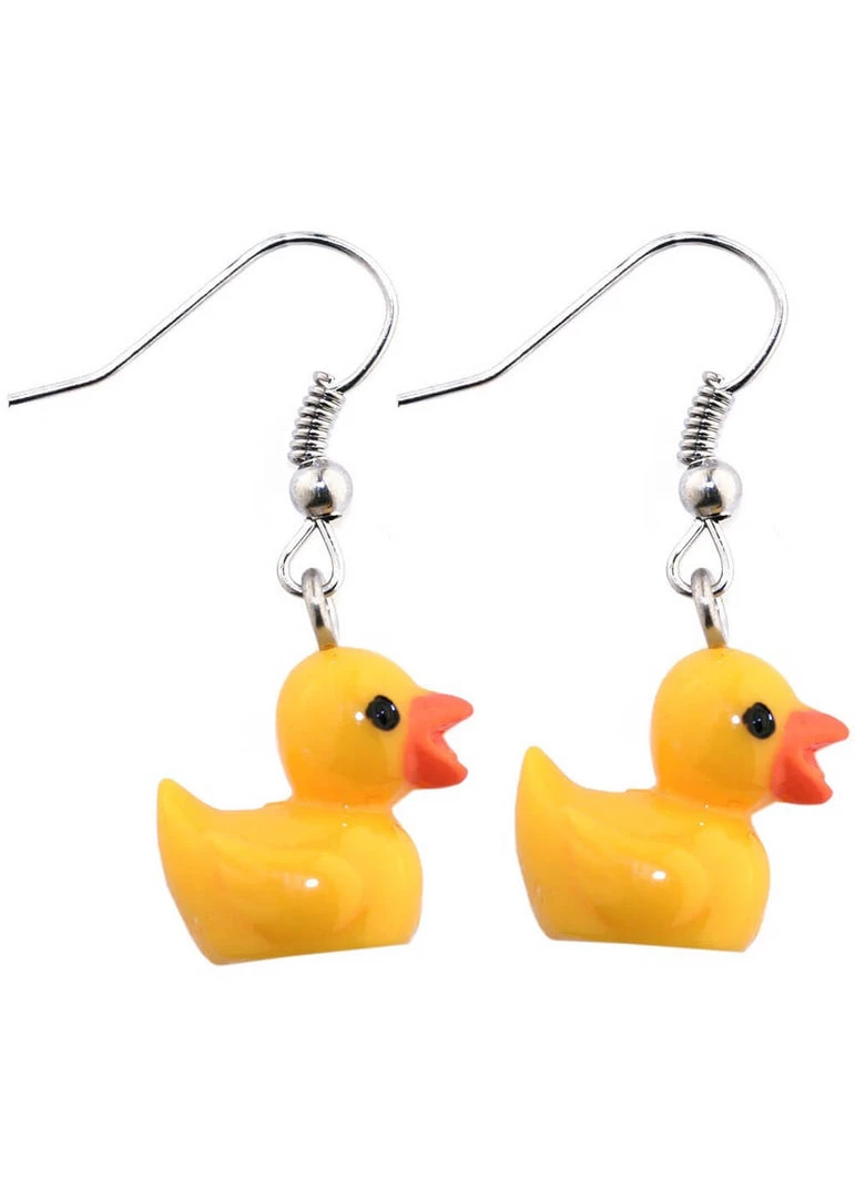 New In Succubus Jewellery Duck Drop Earrings Yellow