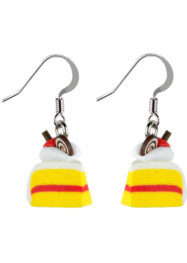 Succubus Jewels Piece Of Cake Drop Earrings White New In