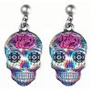 New In Succubus Jewels Sugar Skull Earrings Multi