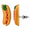Succubus Jewels Fast Food Hot Dog Stud Earrings New In