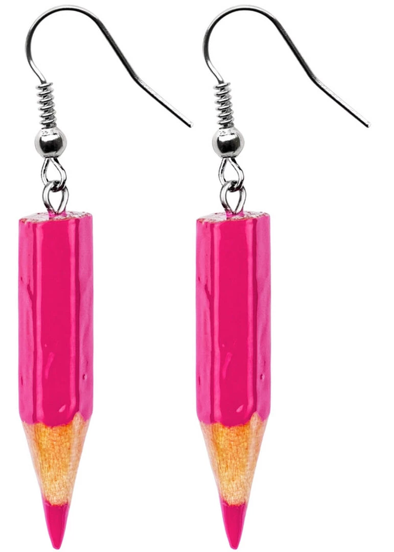 Succubus Jewels Pencils Earrings Pink New In