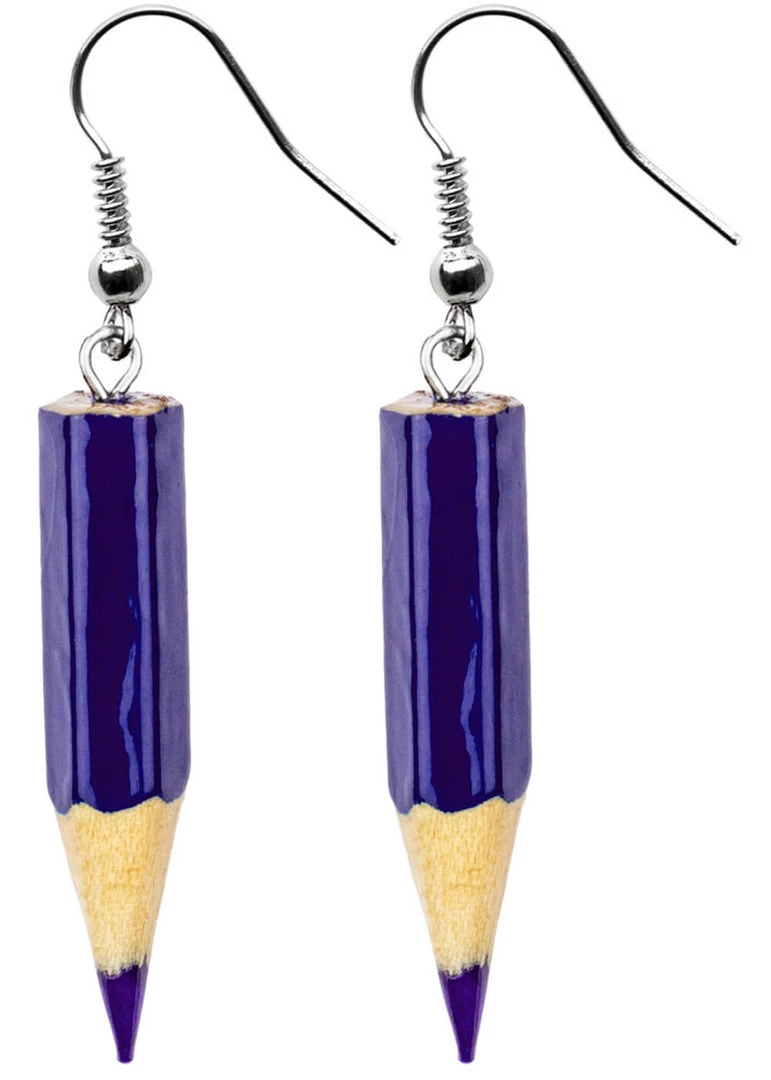 New In Succubus Jewels Pencils Earrings Purple