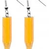 Succubus Jewels Pencils Earrings Yellow New In