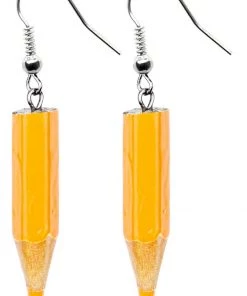 Succubus Jewels Pencils Earrings Yellow New In