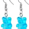 Succubus Jewels Gummy Bear Drop Earrings Blue