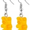Succubus Jewels Gummy Bear Drop Earrings Yellow