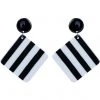 Succubus Jewels Suzy 60's Earrings Black White New In