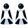 Succubus Jewels Twiggy 60's Earrings Black White New In