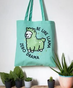 Succubus Gifts Llama Zero Drama Totebag Mint