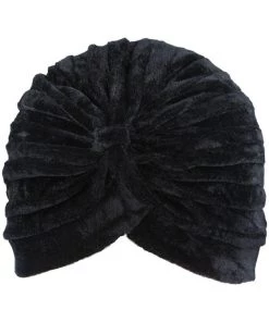 Succubus Headwear Velvet 20's Turban Black