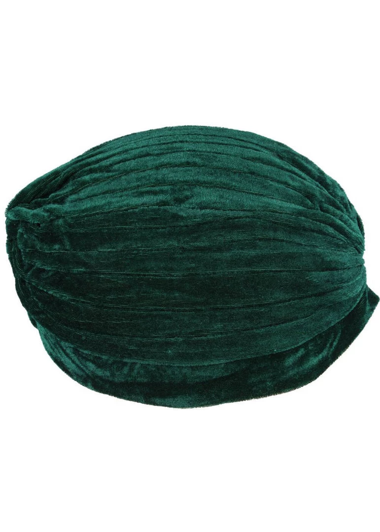 Succubus Headwear Velvet 20's Turban Green