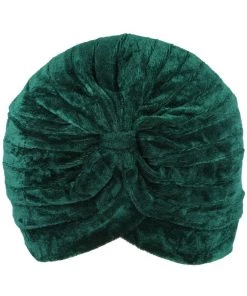 Succubus Headwear Velvet 20's Turban Green
