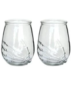 Succubus Gifts Skeleton Hand Set Glasses