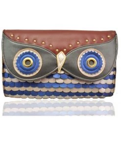 New In Succubus Owl Clutch Bag Brown