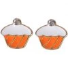 Succubus Crystal Cupcake Earrings Orange New In