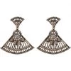 New In Succubus Crystal Fan Old Hollywood Glamour 20's Earrings
