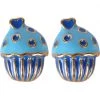 Succubus Cupcake Glossy Earrings Navy