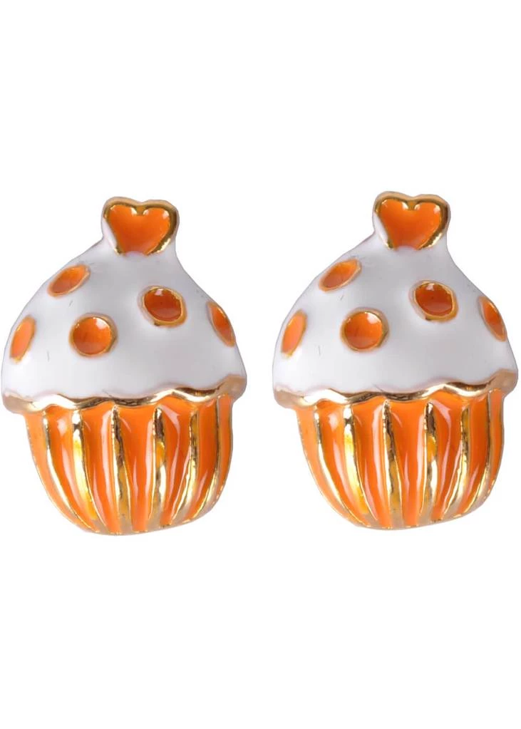Succubus Cupcake Glossy Earrings Orange
