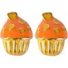 Succubus Cupcake Glossy Earrings Yellow New In