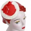 New In Succubus Fancy Christmas Jingle Fascinator Red