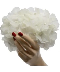 Succubus Fancy Hydrangeas 50's Fascinator White New In