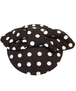 Succubus Fancy Polkadot Bow Fascinator Black