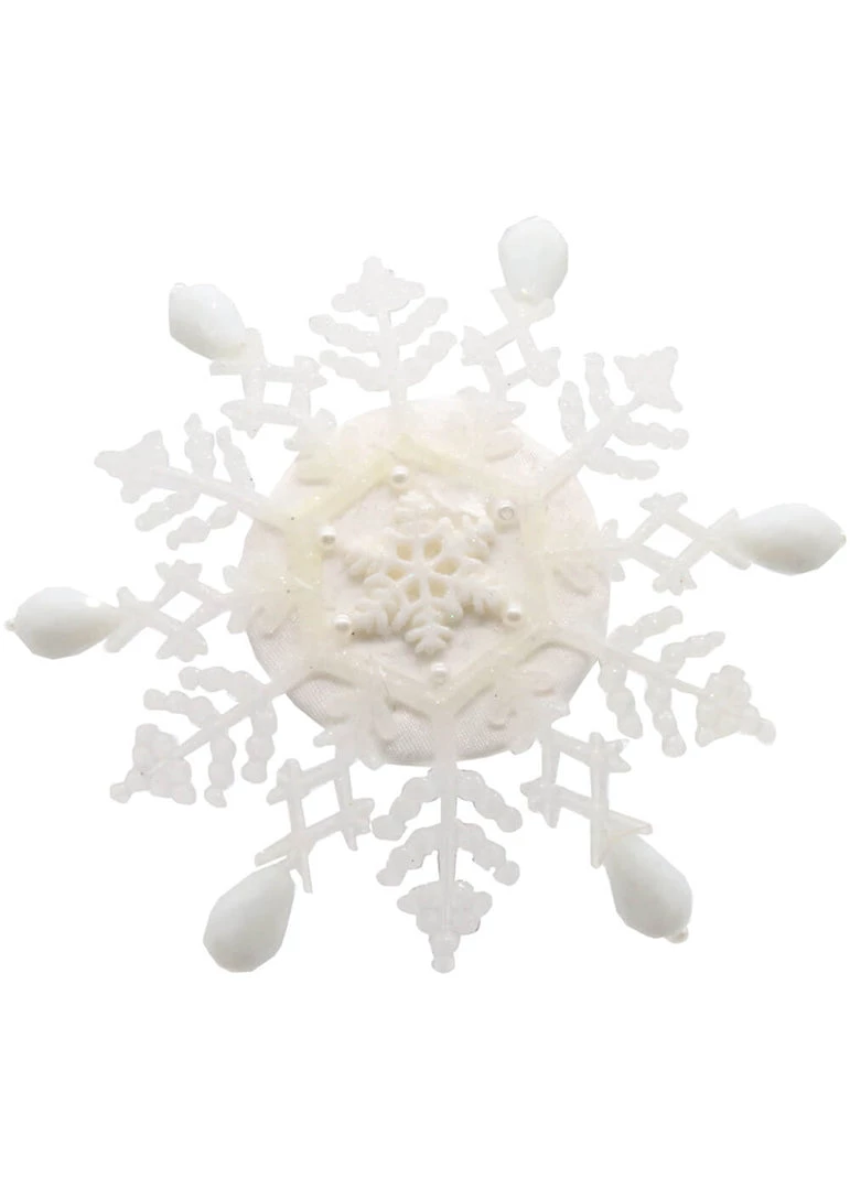 Succubus Fancy Snowflake Fascinator White