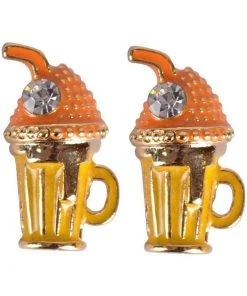 Succubus Milkshake Glossy Earrings Yellow