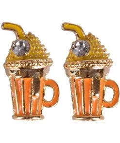 New In Succubus Milkshake Glossy Earrings Orange