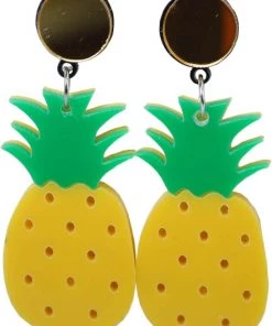 Succubus Pineapple 50's Pop Art Earrings New In