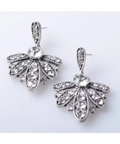 New In Succubus Sparkle Leaves Old Hollywood Glamour 20's Earrings