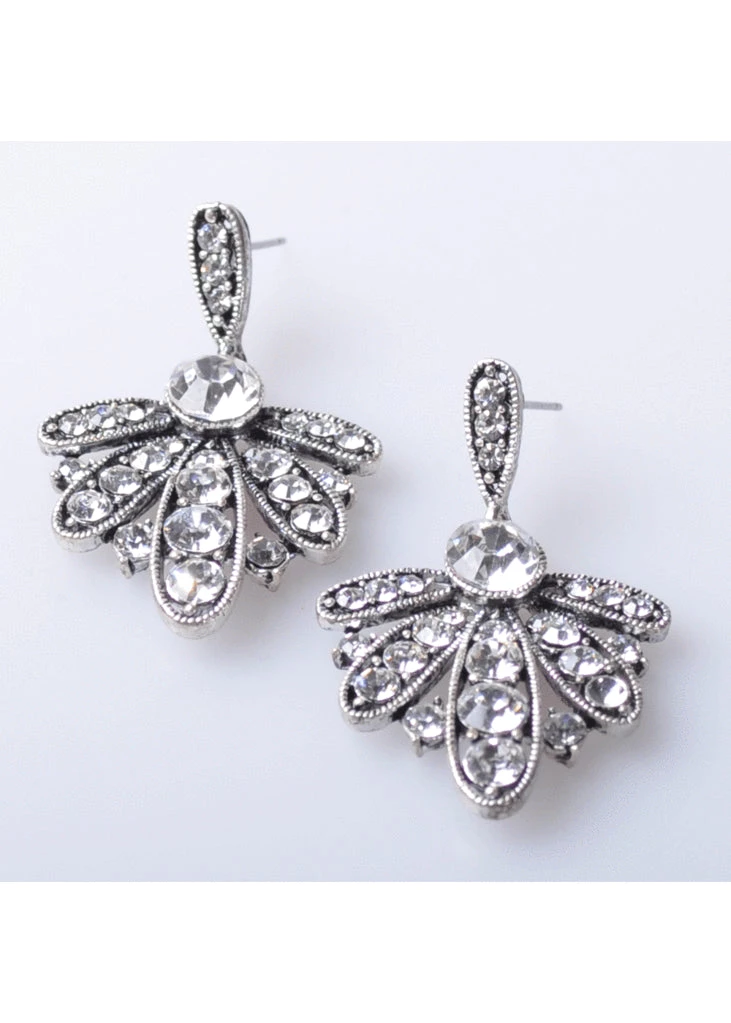 New In Succubus Sparkle Leaves Old Hollywood Glamour 20's Earrings