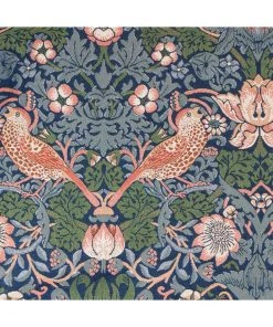 Tapestry Bags Morris Strawberry Thief Cushion Cover Blue New In