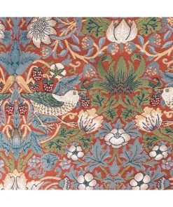 New In Tapestry Bags Morris Strawberry Thief Cushion Cover Red