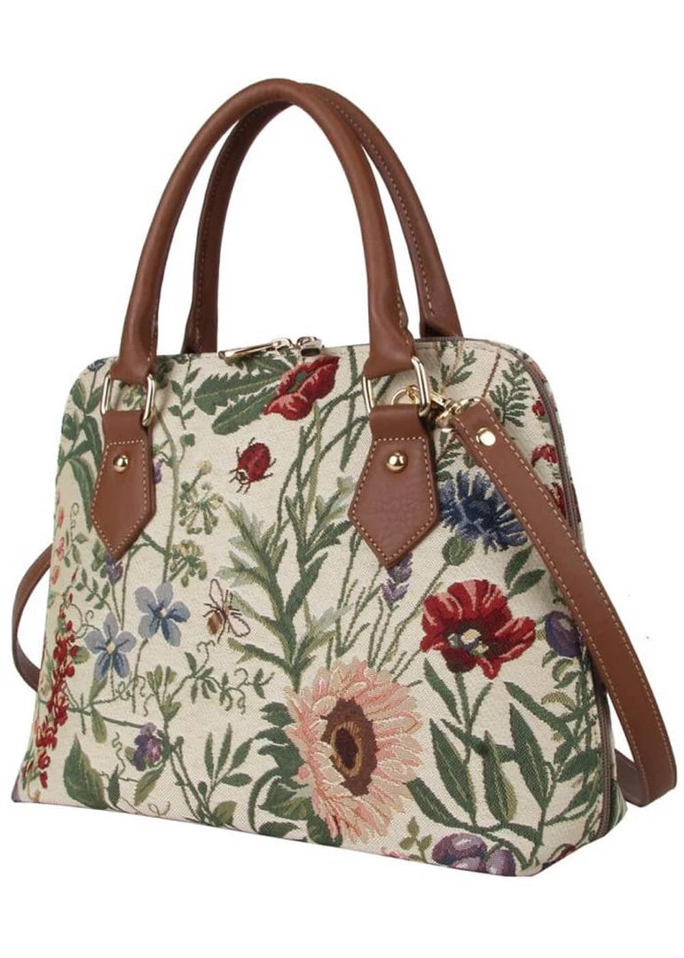 Tapestry Bags Morning Garden Handbag Beige New In