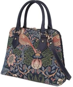 New In Tapestry Bags William Morris Strawberry Thief Handbag Blue