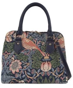 New In Tapestry Bags William Morris Strawberry Thief Handbag Blue