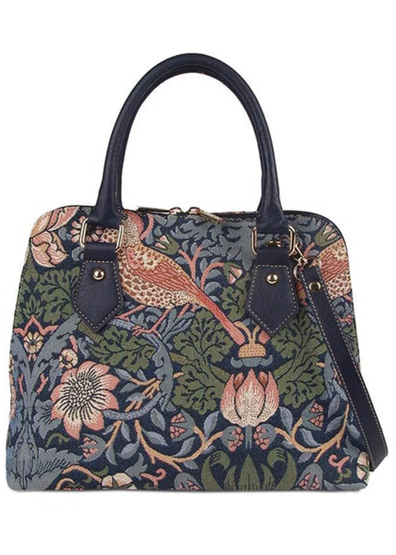 New In Tapestry Bags William Morris Strawberry Thief Handbag Blue