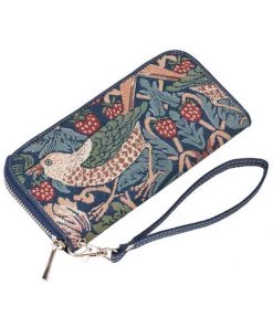 New In Tapestry Bags Morris Strawberry Thief Wallet Blue
