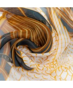 Tapestry Bags Crane Swan Genuine Silk Scarf New In