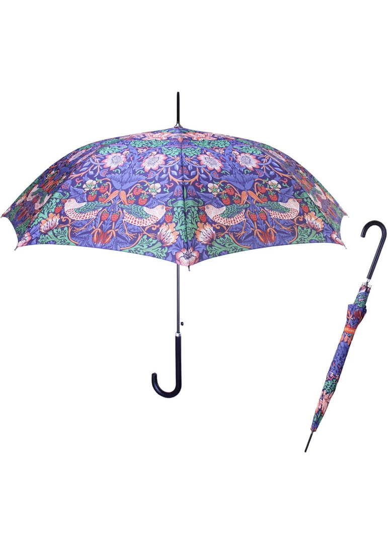 Tapestry Bags Strawberry Thief Stick Umbrella Blue