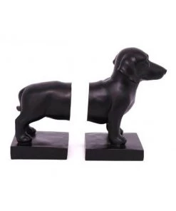 Temerity Jones Sausage Dog Set Bookends Black New In