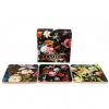Temerity Jones Dutch Floral Set 6 Coasters Black