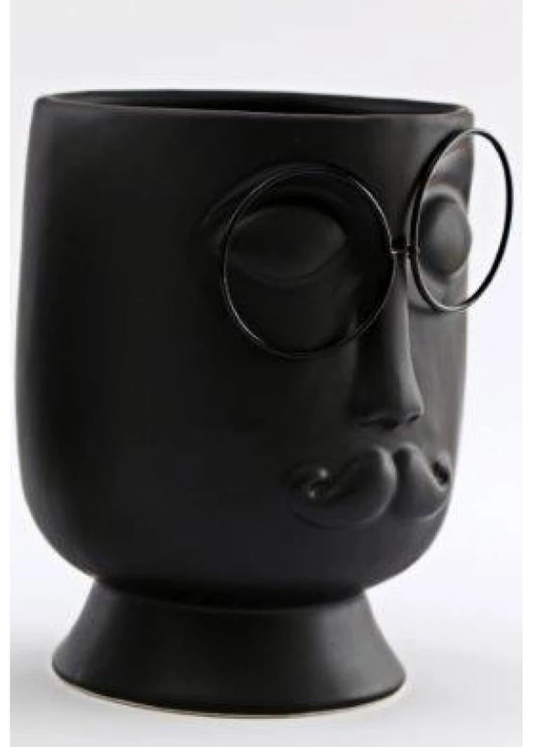 Temerity Jones Monochrome Man Planter Black