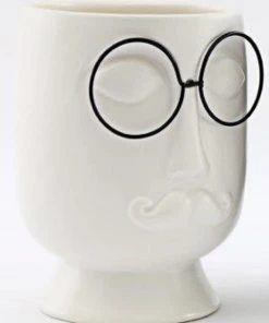 Temerity Jones Monochrome Man Planter White