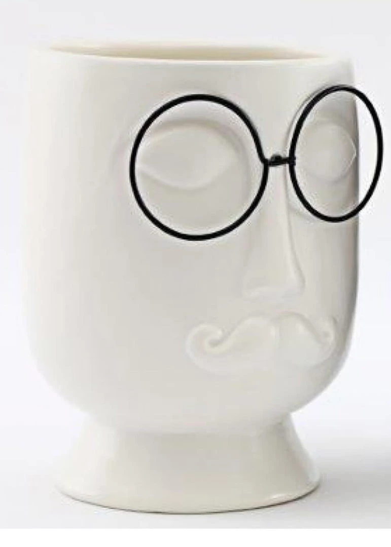 Temerity Jones Monochrome Man Planter White