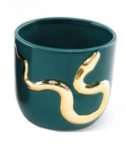 Temerity Jones Snake Planter Teal