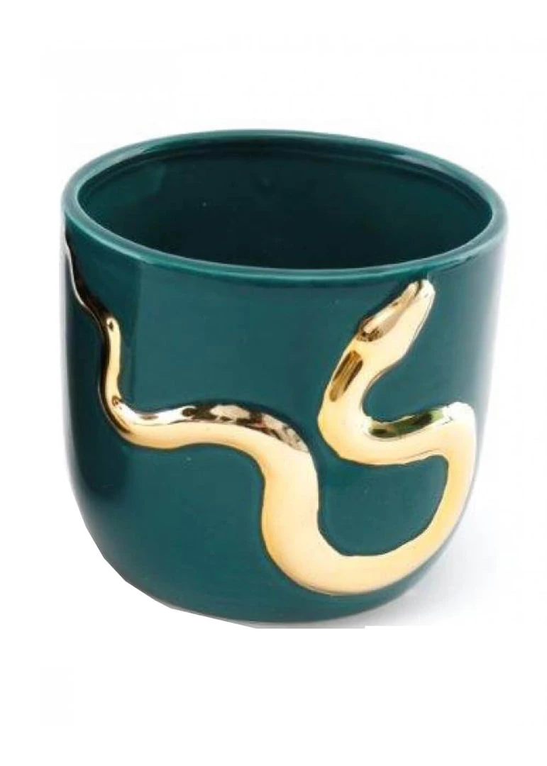 Temerity Jones Snake Planter Teal